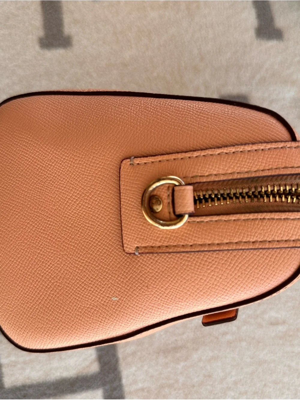 Coach Pebbled Leather Satchel in Peach Rowan 2022